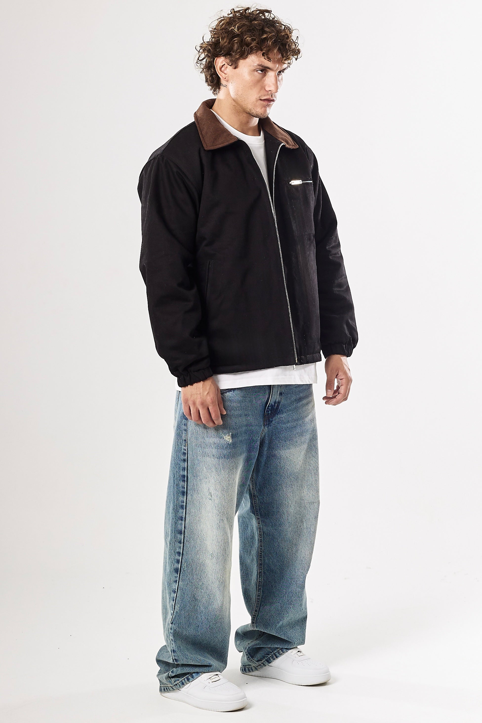 Workwear jacket blackxBrown