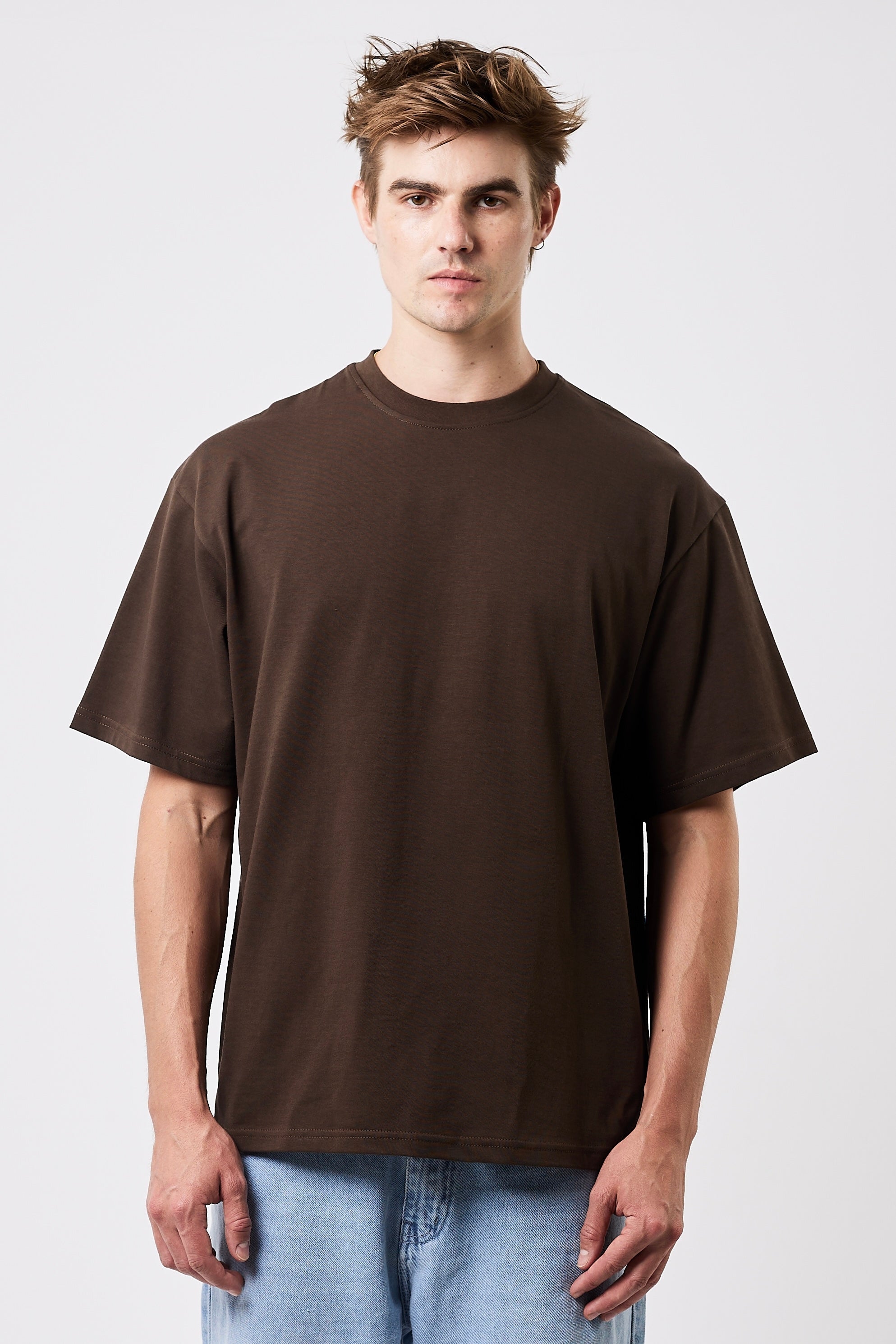 Premium Heavyweight Oversized Tee Brown