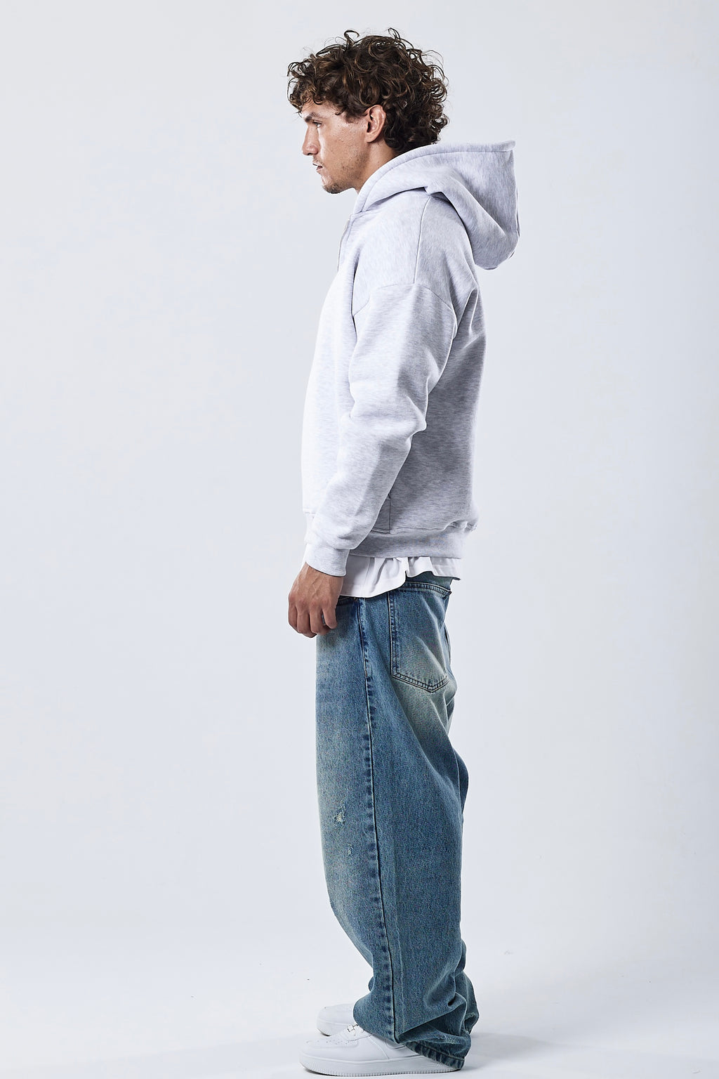 Zip-up hoodie v2 light grey