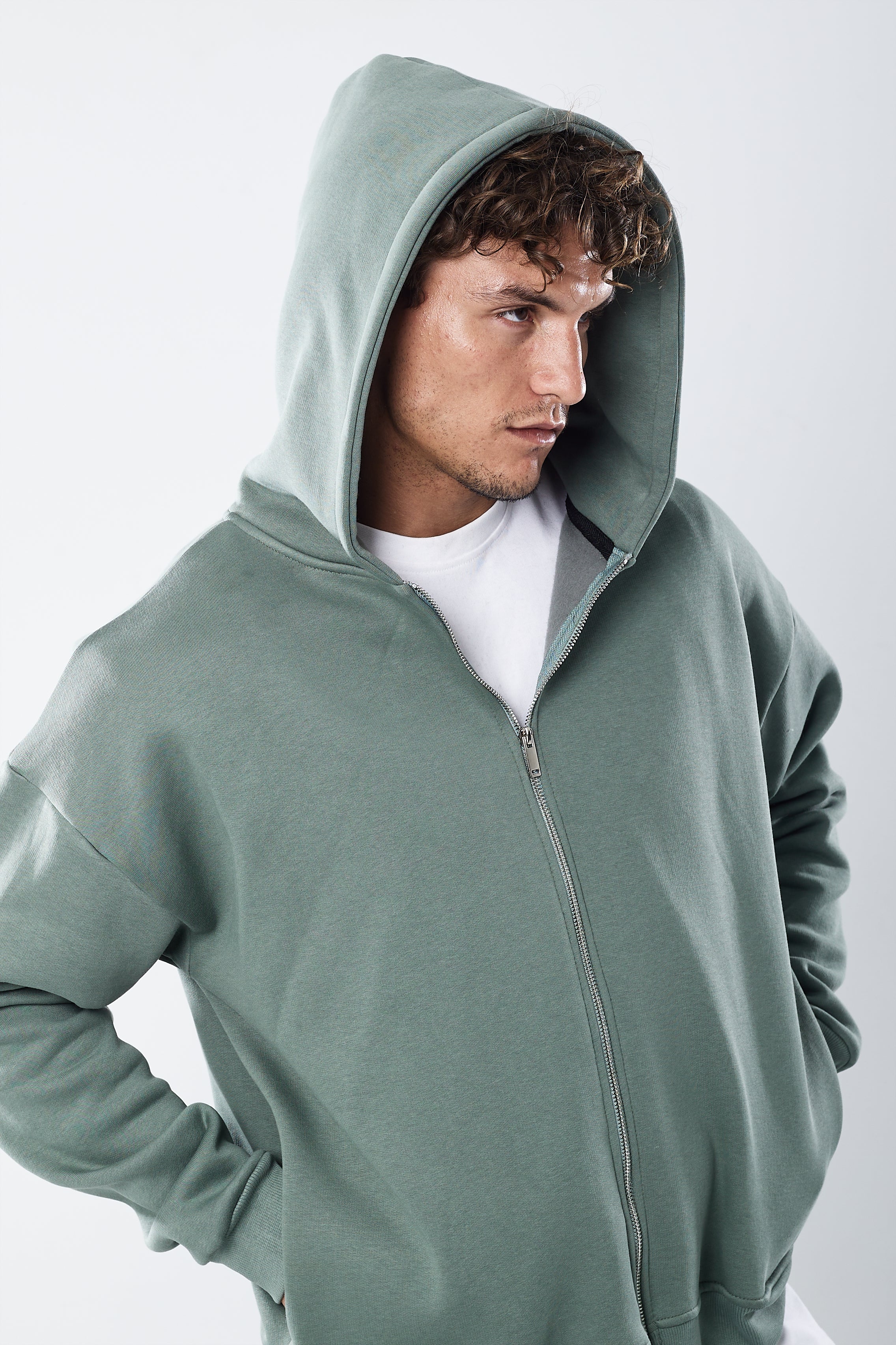 Zip-up hoodie v2 Sage Green