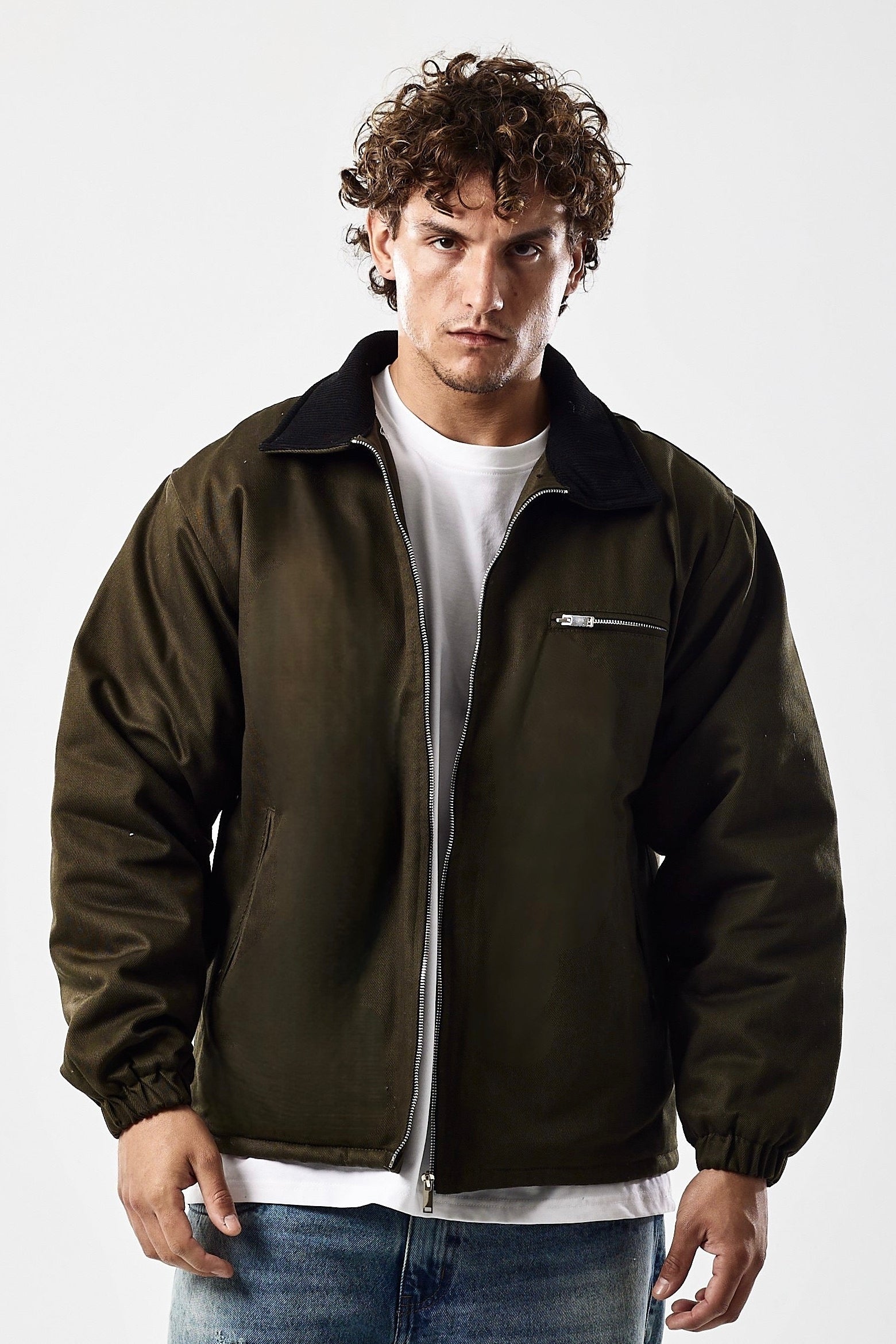 Workwear jacket dark green