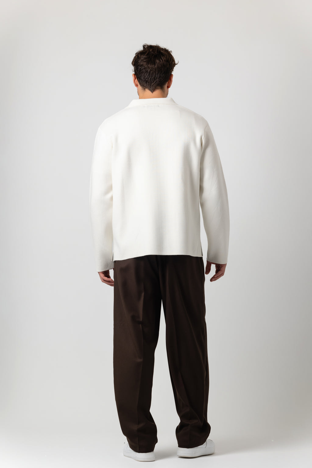 Brown Baggy Tailored Pants