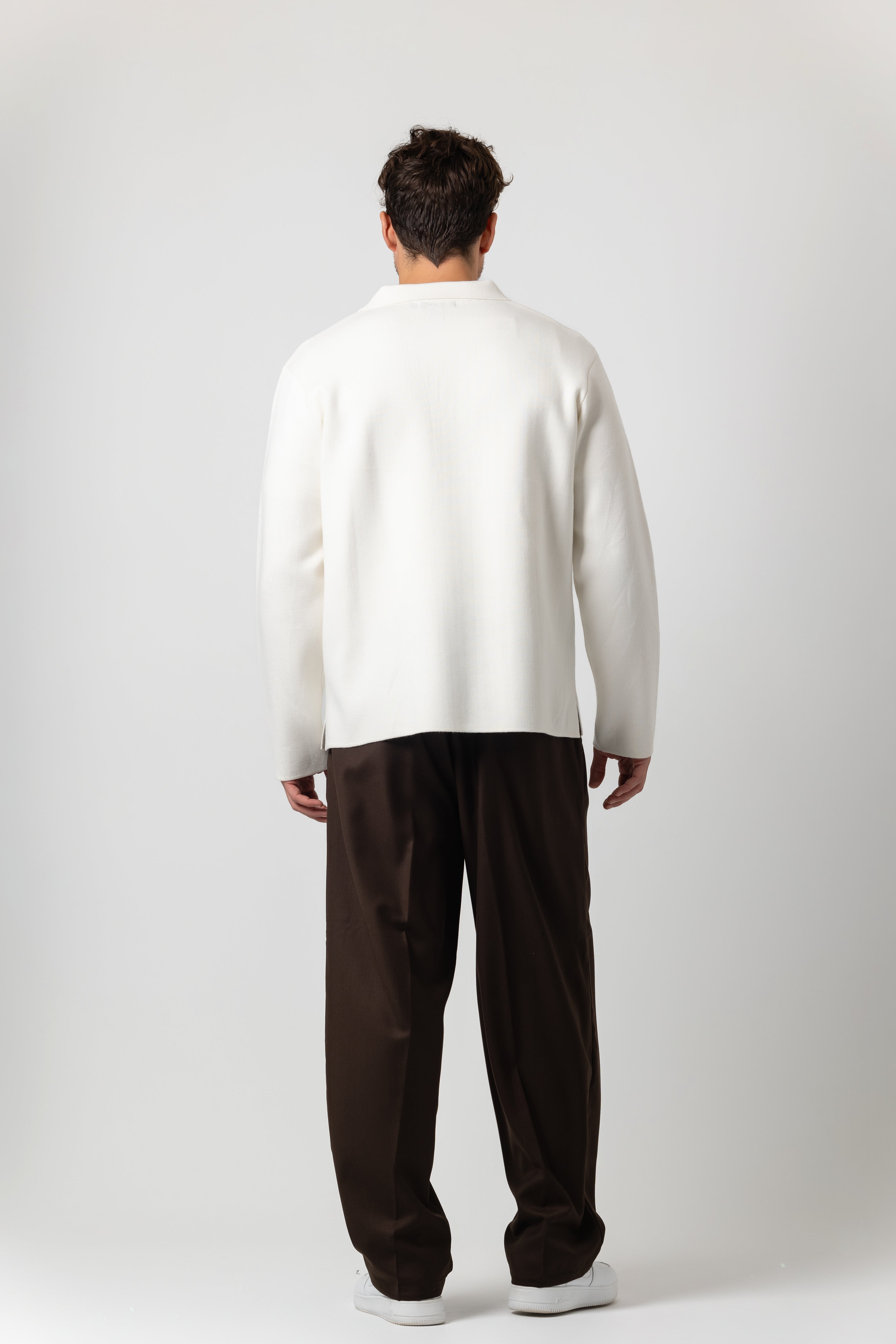 Brown Baggy Tailored Pants