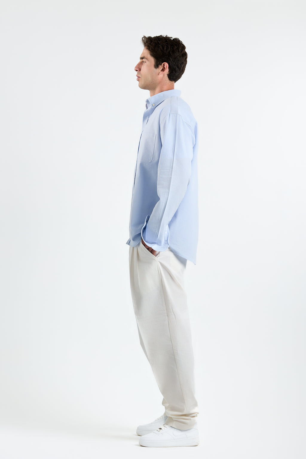 Everyday Baby Blue Linen Shirt