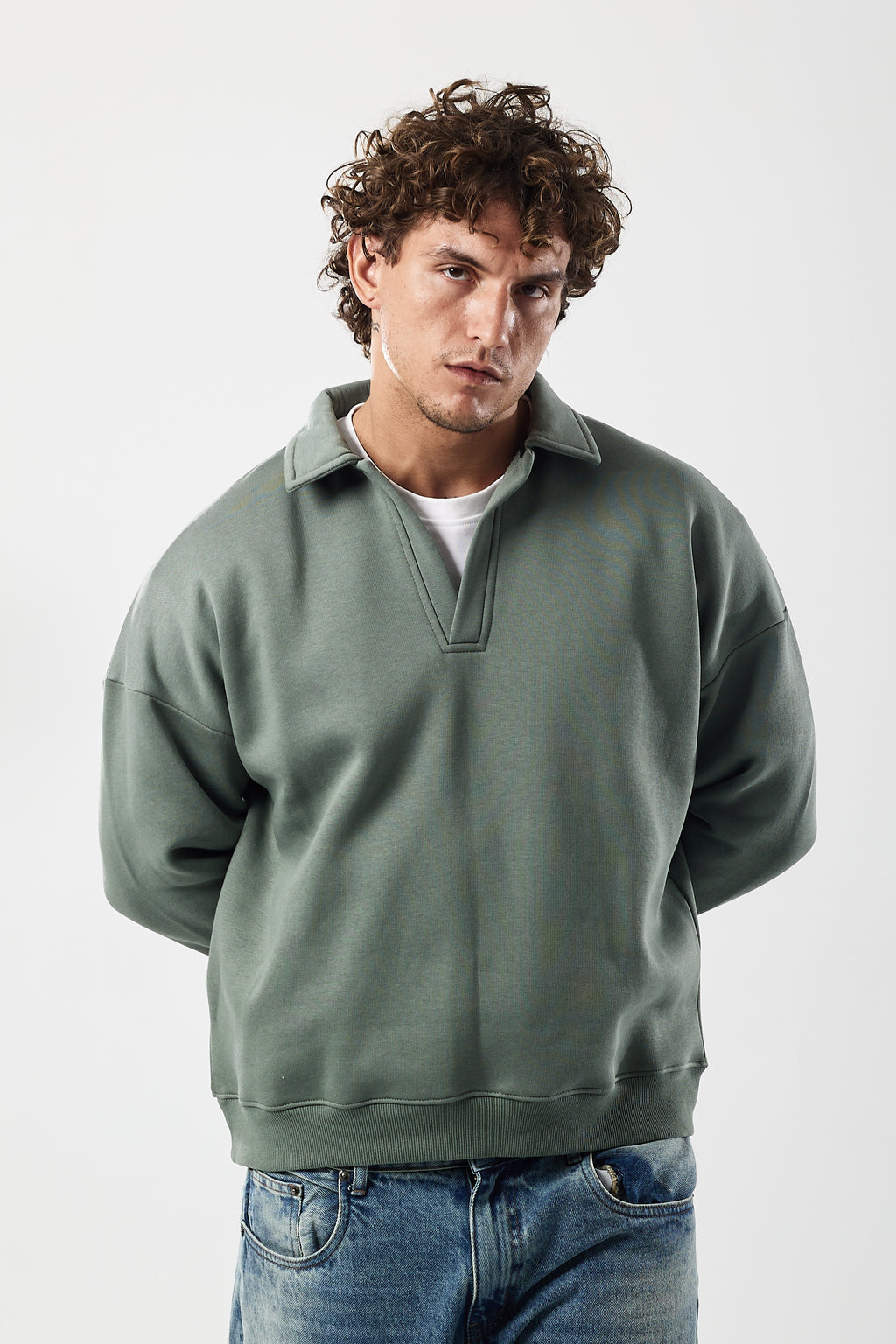 Polo sweater Sage green