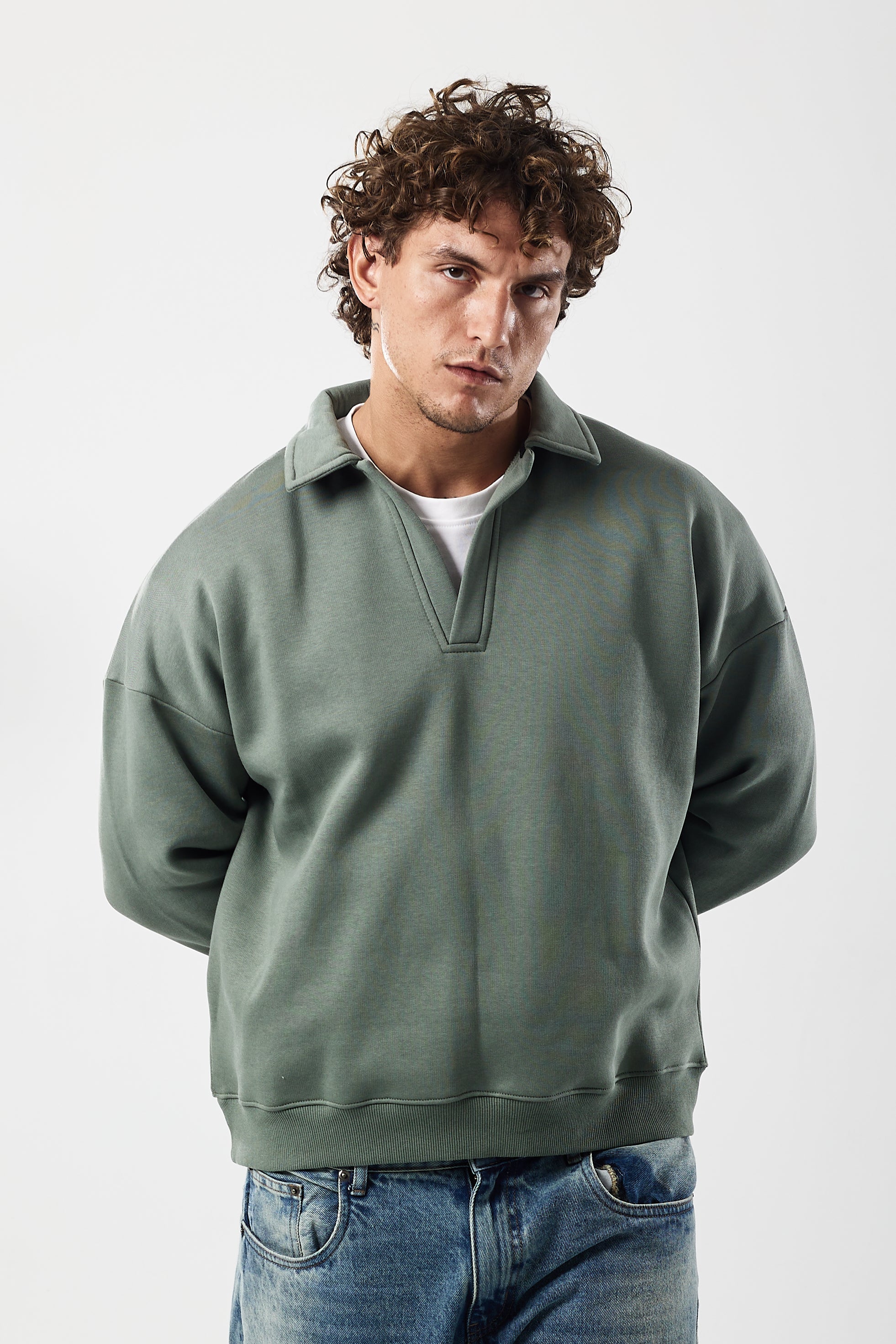 Polo sweater Sage green