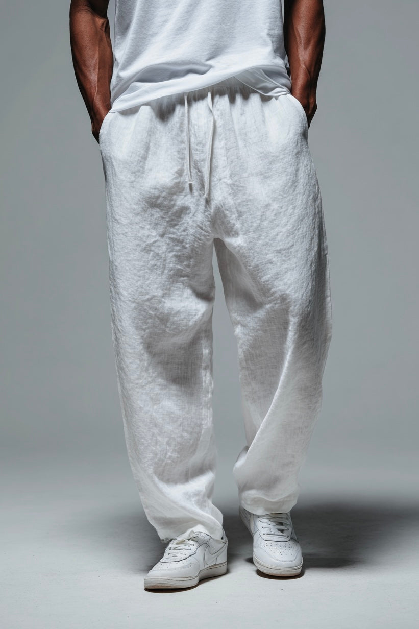 Pure Linen pants white