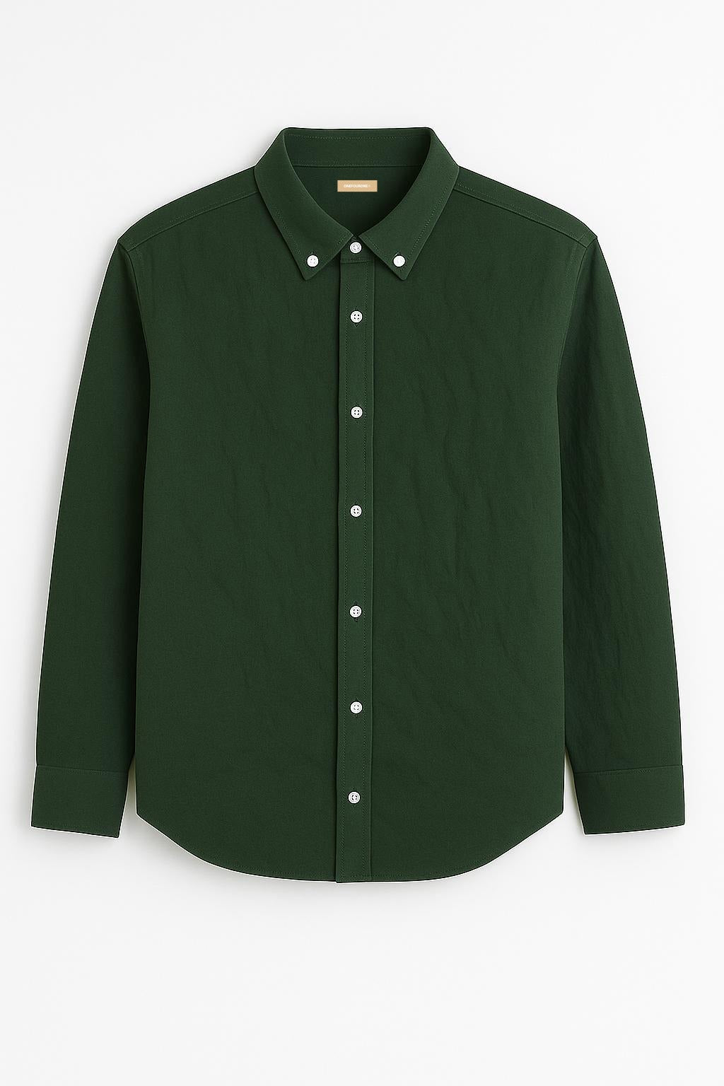 LIGHTWEIGHT LINEN SHIRT Deep Olive Green